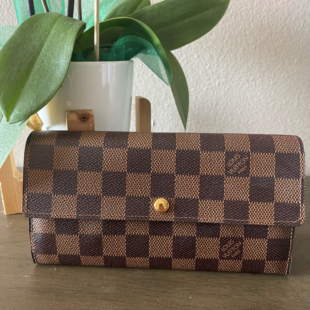 Louis Vuitton Blue And Black Damier Wallet